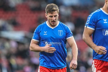 Tom Davies of Hull KR in the pre-game warm up during the 2025 Betfred Super League Grand Final Hull KR v Wigan Warriors at Old Trafford, Manchester, United Kingdom, 11th October 2025 