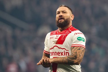 Jared Waerea-Hargreaves of Hull KR during the 2025 Betfred Super League Grand Final Hull KR v Wigan Warriors at Old Trafford, Manchester, United Kingdom, 11th October 2025