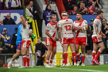 Jez Litten of Hull KR celebrates his try making it 16-6 during the 2025 Betfred Super League Grand Final Hull KR v Wigan Warriors at Old Trafford, Manchester, United Kingdom, 11th October 2025 