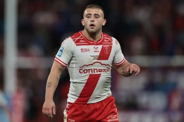 Mikey Lewis of Hull KR during the 2025 Betfred Super League Grand Final Hull KR v Wigan Warriors at Old Trafford, Manchester, United Kingdom, 11th October 2025 