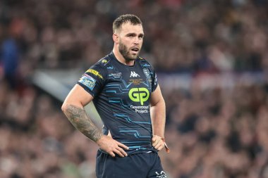 Kaide Ellis of Wigan Warriors during the 2025 Betfred Super League Grand Final Hull KR v Wigan Warriors at Old Trafford, Manchester, United Kingdom, 11th October 2025  