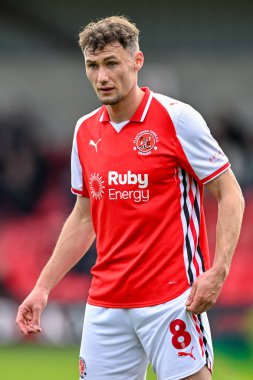 Matty Virtue of Fleetwood Town during the Sky Bet League 2 match Fleetwood Town vs Harrogate Town at Highbury Stadium, Fleetwood, United Kingdom, 11th October 2025