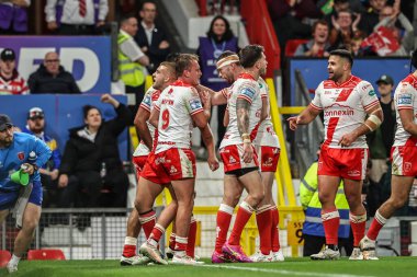 Jez Litten of Hull KR celebrates his try making it 16-6 during the 2025 Betfred Super League Grand Final Hull KR v Wigan Warriors at Old Trafford, Manchester, United Kingdom, 11th October 2025