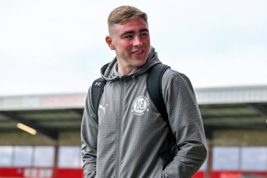Harrison Neal of Fleetwood Town walks in prior to the Sky Bet League 2 match Fleetwood Town vs Harrogate Town at Highbury Stadium, Fleetwood, United Kingdom, 11th October 2025