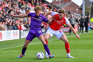 during the Sky Bet League 2 match Fleetwood Town vs Harrogate Town at Highbury Stadium, Fleetwood, United Kingdom, 11th October 2025 