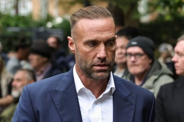 Callum Best arrives during Ricky Hatton' Funeral at Manchester Cathedral, Manchester, United Kingdom, 10th October 2025 