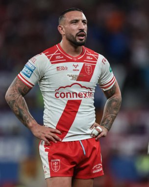 Elliot Minchella of Hull KR during the 2025 Betfred Super League Grand Final Hull KR v Wigan Warriors at Old Trafford, Manchester, United Kingdom, 11th October 2025