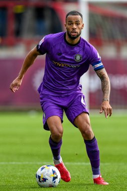 Warren Burrell of Harrogate Town during the Sky Bet League 2 match Fleetwood Town vs Harrogate Town at Highbury Stadium, Fleetwood, United Kingdom, 11th October 2025 