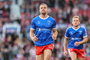 Joe Burgess of Hull KR in the pre-game warm up during the 2025 Betfred Super League Grand Final Hull KR v Wigan Warriors at Old Trafford, Manchester, United Kingdom, 11th October 2025 
