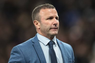 Willie Peters Head Coach of Hull KR heads the the dressing room at half time during the 2025 Betfred Super League Grand Final Hull KR v Wigan Warriors at Old Trafford, Manchester, United Kingdom, 11th October 2025 