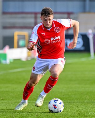 Matty Virtue of Fleetwood Town during the Sky Bet League 2 match Fleetwood Town vs Harrogate Town at Highbury Stadium, Fleetwood, United Kingdom, 11th October 2025 