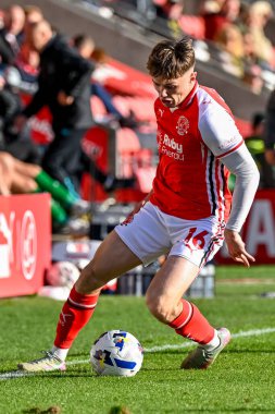 Ethan Ennis of Fleetwood Town during the Sky Bet League 2 match Fleetwood Town vs Harrogate Town at Highbury Stadium, Fleetwood, United Kingdom, 11th October 2025  
