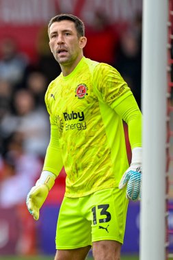 Jay Lynch of Fleetwood Town during the Sky Bet League 2 match Fleetwood Town vs Harrogate Town at Highbury Stadium, Fleetwood, United Kingdom, 11th October 2025 