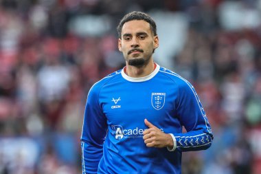 Tyrone May of Hull KR in the pre-game warm up during the 2025 Betfred Super League Grand Final Hull KR v Wigan Warriors at Old Trafford, Manchester, United Kingdom, 11th October 2025