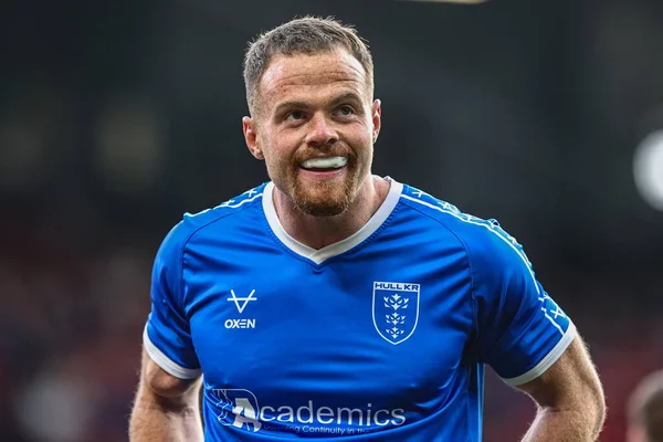 Joe Burgess of Hull KR in the pre-game warm up during the 2025 Betfred Super League Grand Final Hull KR v Wigan Warriors at Old Trafford, Manchester, United Kingdom, 11th October 2025 