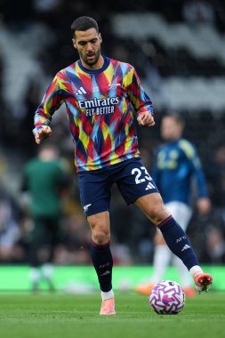Arsenal 'den Mikel Merino Premier Lig maçı öncesinde Fulham Arsenal' e karşı Craven Cottage, Londra, İngiltere, 18 Ekim 2025 