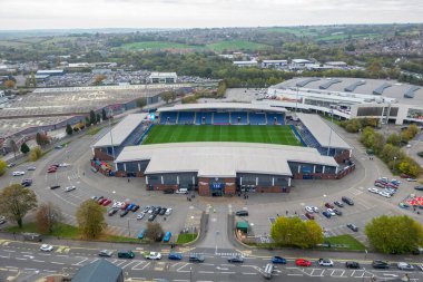 Chesterfield, 18 Ekim 2025 'te Chesterfield, Chesterfield, İngiltere' deki SMH Group Stadyumu 'nda oynanan Sky Bet League 2 maçında SMH Group Stadyumu' nun genel zemin görüntülerini izledi. 