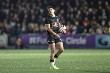 Newcastle Red Bulls 'dan Simon Bentez Cruz Gallagher Premiership maçında Newcastle Red Bulls Northampton Saints' e karşı Kingston Park, Newcastle, 17 Ekim  