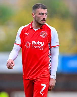 Fleetwood Town 'dan Ryan Graydon Gökyüzü İddia Ligi 2 maçında Chesterfield, Fleetwood Town' a karşı SMH Group Stadyumu, Chesterfield, Birleşik Krallık, 18 Ekim 2025 