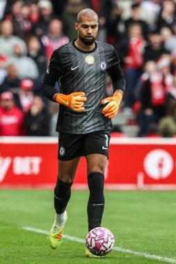 Chelsea kalecisi Robert Sanchez Premier League maçı sırasında Nottingham Forest Chelsea 'ye karşı City Ground, Nottingham, İngiltere, 18 Ekim 2025 