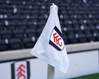 Fulham köşe bayrağının Premier Lig karşılaşmasından önceki görüntüsü Fulham Arsenal 'e karşı Craven Cottage, Londra, İngiltere, 18 Ekim 2025 