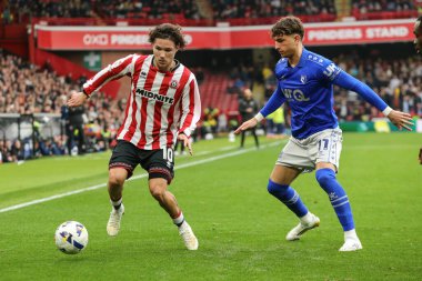 Sheffield United takımından Callum O 'Hare 18 Ekim 2025' de Sheffield United 'a karşı Bramall Lane, Sheffield, Birleşik Krallık' ta oynanan maçta maç yapıyor. 