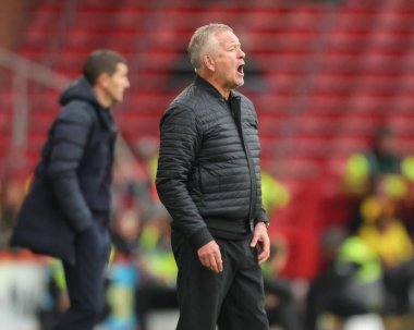   Sheffield United 'ın teknik direktörü Sheffield United, Sheffield Lane, Sheffield, İngiltere' de Sheffield United 'a karşı 18 Ekim 2025' de oynanan maçta 