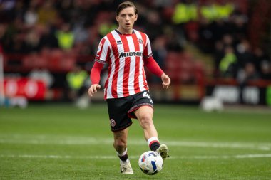 Sheffield United takımından Sydie Peck, 18 Ekim 2025 'te Sheffield United' a karşı Bramall Lane, Sheffield, İngiltere 'de oynanan maçta topa vuruyor. 
