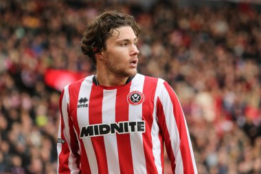 Sheffield United takımından Callum O 'Hare 18 Ekim 2025' te Bramall Lane, Sheffield, İngiltere 'de Sheffield United' a karşı oynadığı maçta 
