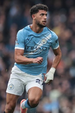 Manchester City 'den Matheus Nunes Premier League maçı sırasında Manchester City Everton' a karşı Etihad Stadyumu, Manchester, İngiltere, 18 Ekim 2025 