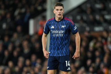 Premier Lig maçında Arsenal 'den Viktor Gyokeres 18 Ekim 2025' te Craven Cottage, Londra 'da Fulham Arsenal' e karşı. 