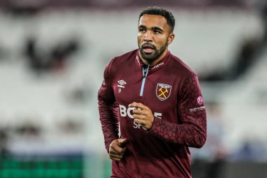 West Ham United takımından Callum Wilson, Premier League maçında maç öncesi ısınma oturumunda West Ham United 'a karşı Brentford, Londra Stadyumu, İngiltere, 20 Ekim 2025   