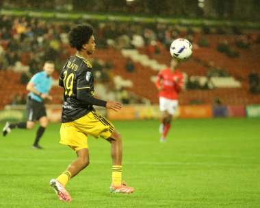 Manchester United takımından Yuel Helafu, Birleşik Krallık 'ın Oakwell kentinde oynanan The Vertu Trophy Group D maçında Barnsley' e karşı Manchester United U21 maçı sırasında, 21 Ekim 2025 