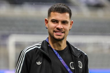 Newcastle United takımından Bruno Guimares, UEFA Şampiyonlar Ligi Maçı 'nda 8 Newcastle United ile Benfica maçında 21 Ekim 2025' te St. James 's Park, Newcastle' a geldi. 