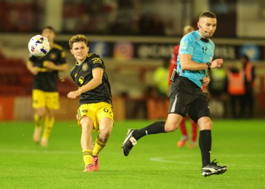 Manchester United 'dan Jacob Devaney, The Vertu Trophy Group D maçında Barnsley, Manchester United U21' e karşı Oakwell, Barnsley, Birleşik Krallık 'ta 21 Ekim 2025 