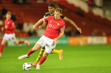 Barnsley 'den Marc Roberts, The Vertu Trophy Group D maçında Barnsley, Manchester United U21' e karşı Oakwell, Barnsley, Birleşik Krallık 'ta 21 Ekim 2025 