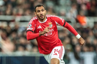 Benfica takımından Evangelos Pavlidis, UEFA Şampiyonlar Ligi maçında 8 Newcastle United ile Benfica maçında 21 Ekim 2025 'te St. James' s Park, Newcastle 'da karşı karşıya geldi. 