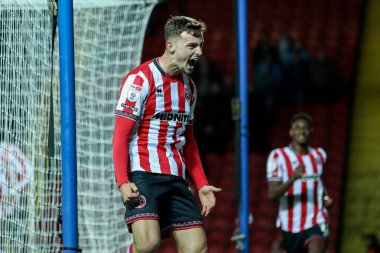 Sheffield United takımından Harrison Burrows 21 Ekim 2025 'te Blackburn, İngiltere' de oynanan Blackburn Park-Sheffield United maçında Blackburn Rovers-Sheffield United maçında 1-2 'lik galibiyetini kutluyor. 