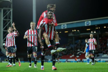 Sheffield United 'ın Djibril Soumare' si 21 Ekim 2025 'te Ewood Park, Blackburn, İngiltere' de oynanan Blackburn Rovers-Sheffield United maçında 1-1 'lik galibiyet golünü kutluyor. 