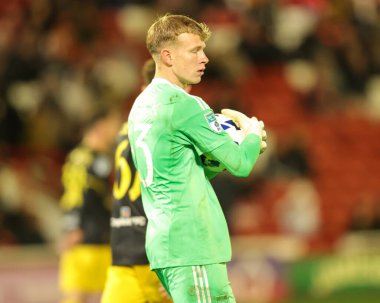 Manchester United kalecisi William Murdock, The Vertu Trophy Group D maçında Barnsley, Manchester United U21 'e karşı Oakwell, Barnsley, İngiltere, 21 Ekim 2025 