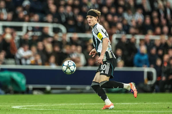 Newcastle United takımından Anthony Gordon, UEFA Şampiyonlar Ligi Maçı 'nda 8 Newcastle United ile Benfica maçında 21 Ekim 2025' te St. James 's Park, Newcastle' da karşı karşıya geldi. 