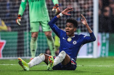 Chelsea 'li Estevao, 22 Ekim 2025' te Stamford Bridge, Londra 'da oynanan UEFA Şampiyonlar Ligi Maçı' nda Ajax 'a karşı 3. 