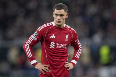 Liverpool 'dan Florian Wirtz UEFA Şampiyonlar Ligi Maçı sırasında 8 Eintracht Frankfurt Liverpool' a karşı 22 Ekim 2025 Deutsche Bank Park, Frankfurt, Almanya