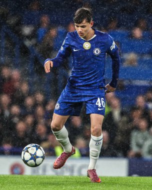 Chelsea 'den Reggie Walsh UEFA Şampiyonlar Ligi Maçı' nda 8 Chelsea 'den 3' ü Ajax 'a karşı Stamford Bridge, Londra, İngiltere, 22 Ekim 2025 