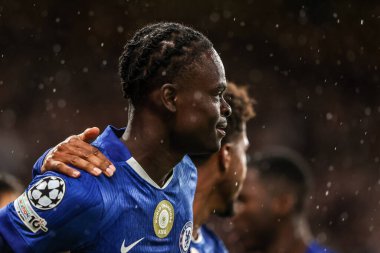 Chelsea 'li Tyrique George, 22 Ekim 2025' te Stamford Bridge, Londra, İngiltere 'de oynanan 8 Chelsea-Ajax maçında 5-1 kazanma hedefini kutluyor. 