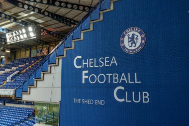 Stamford Köprüsü 'nün, UEFA Şampiyonlar Ligi' nin 3 / 8 Chelsea ve Ajax maçlarının önünde 22 Ekim 2025 'te Londra' daki Stamford Köprüsü 'nde genel bir görünümü 