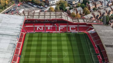 UEFA Avrupa Ligi 'nin 8 Nottingham Ormanı' nın 3. Maçı sırasında Nottingham City Ground, Nottingham, İngiltere, 23 Ekim 2025 'te Porto' ya karşı dünya çapında ünlü Şehir Sahası 'nın genel görünümü. 