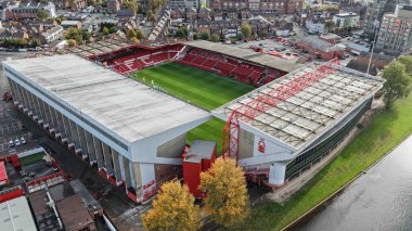 UEFA Avrupa Ligi 'nin 8 Nottingham Ormanı' nın 3. Maçı sırasında Nottingham City Ground, Nottingham, İngiltere, 23 Ekim 2025 'te Porto' ya karşı dünya çapında ünlü Şehir Sahası 'nın genel görünümü. 