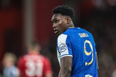 FC Porto 'dan Samu Omorodion UEFA Avrupa Ligi Maçı sırasında 8 Nottingham Ormanı' nın 3. Maçı sırasında Nottingham City Ground, Nottingham, İngiltere 'de Porto' ya karşı, 23 Ekim 2025 