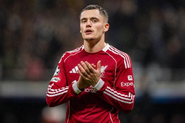 Liverpool 'dan Florian Wirtz UEFA Şampiyonlar Ligi Maçı sırasında 8 Eintracht Frankfurt Liverpool' a karşı 22 Ekim 2025 Deutsche Bank Park, Frankfurt, Almanya 